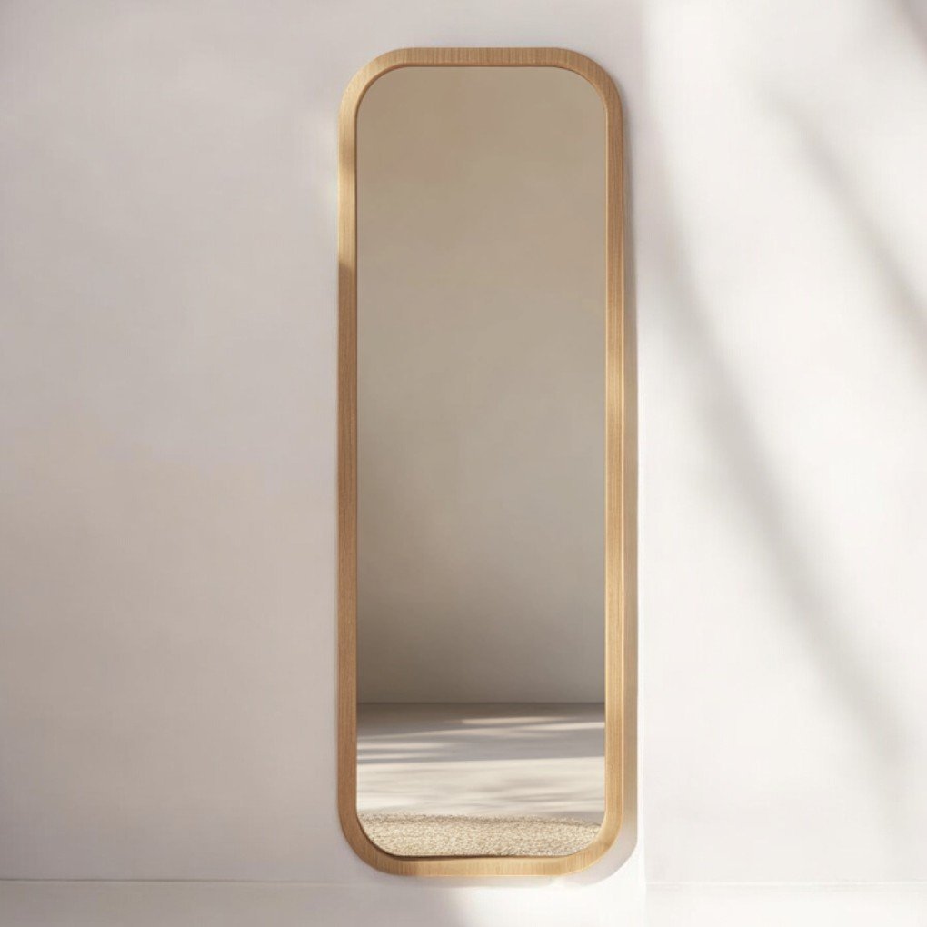 Lustro Dębowe – 196x78x4 cm – Duże Lustro Ścienne z Dębu