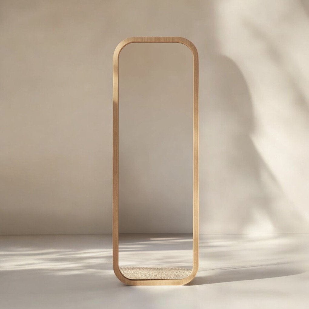 Lustro Dębowe – 150x78x4 cm – Średnie Lustro Ścienne z Dębu