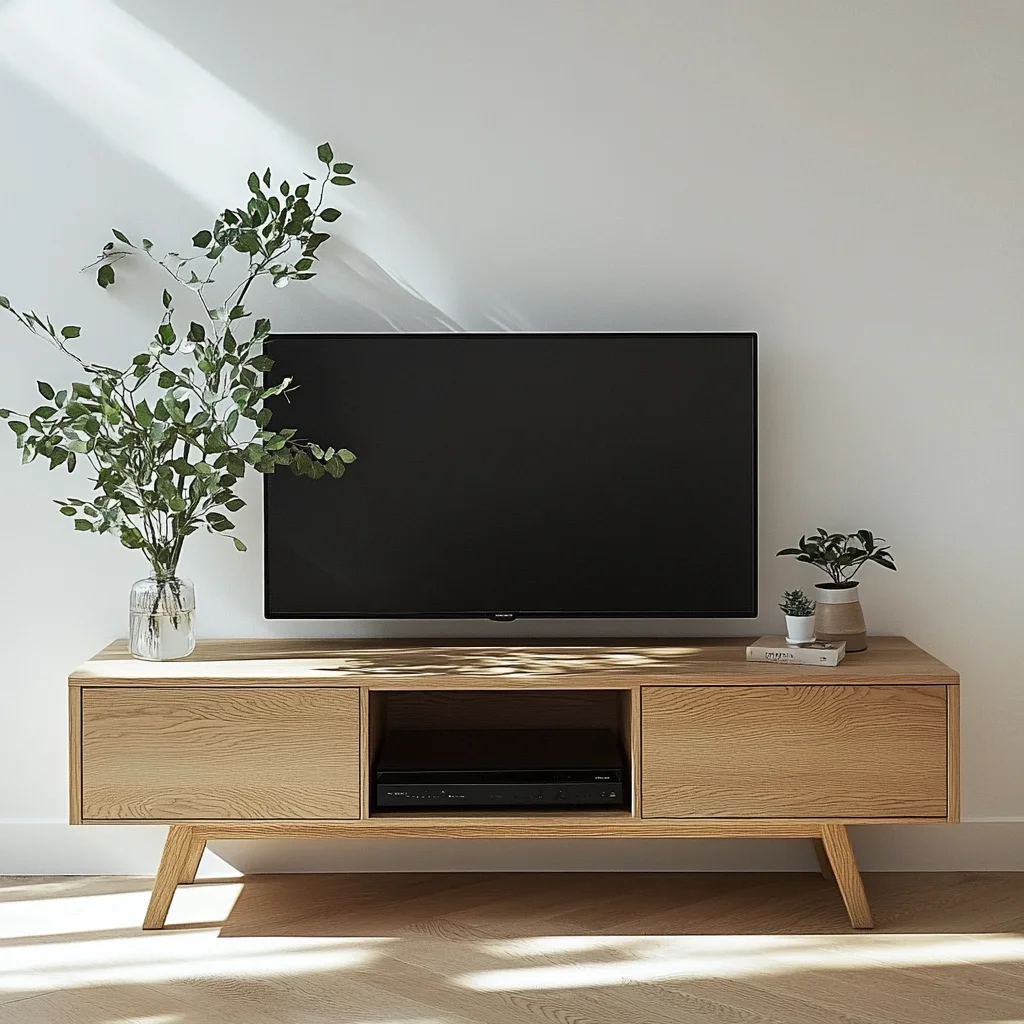 Szafka RTV Dębowa Klasyczna – 200x45x42,5 cm – Lite Drewno Dębowe