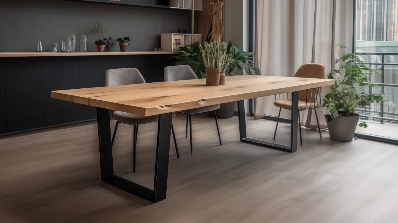 Stół dębowy Modern Loft 180x80 – siła natury w industrialnej formie